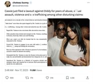 Details revealed about the model's relationship with Diddy as the lawsuit creates a rage amongst the social media users. (Image via Twitter)